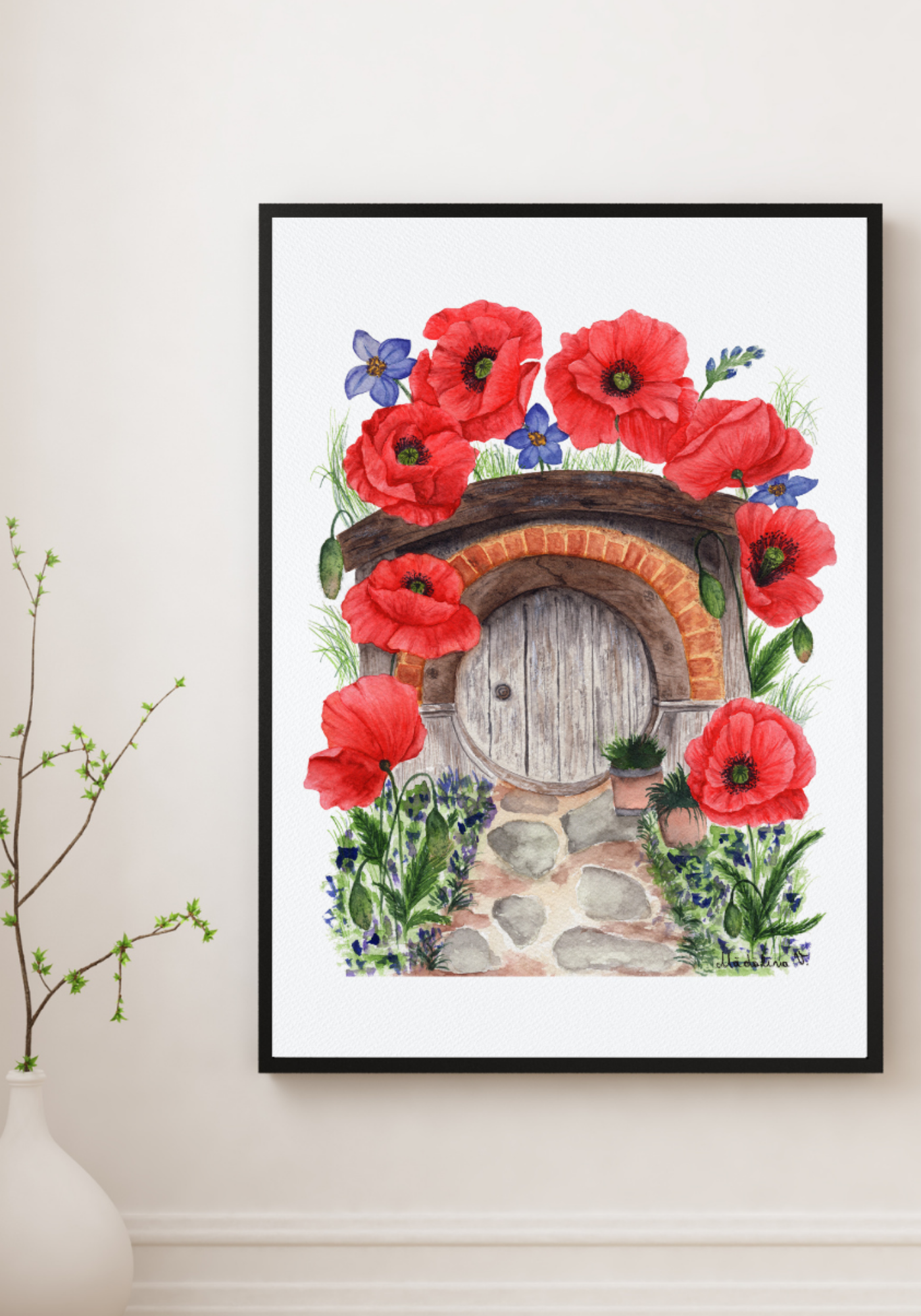 The Blooming Hollow Original Painting on Cotton Paper