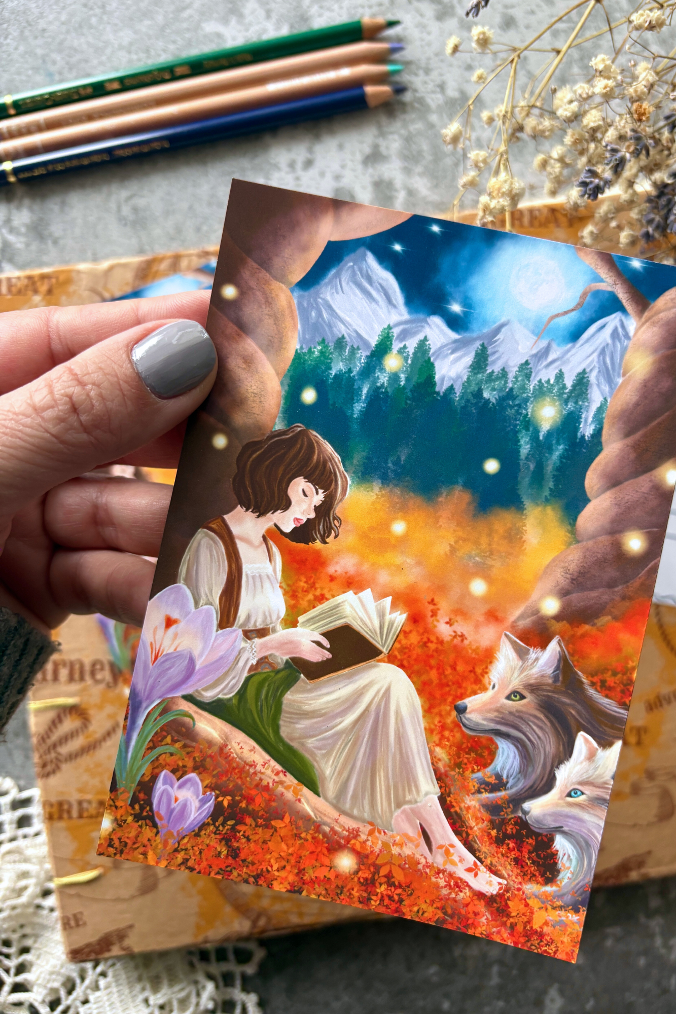 A Quiet Autumn Tale Postcard
