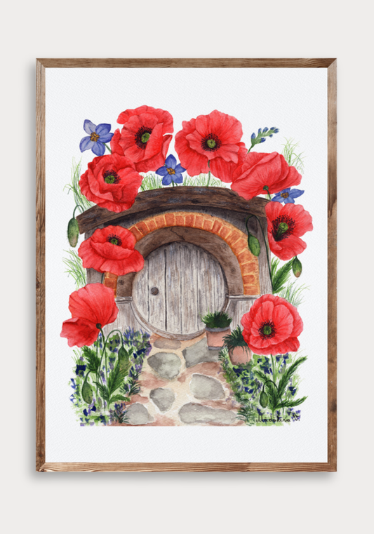 The Blooming Hollow Original Painting on Cotton Paper