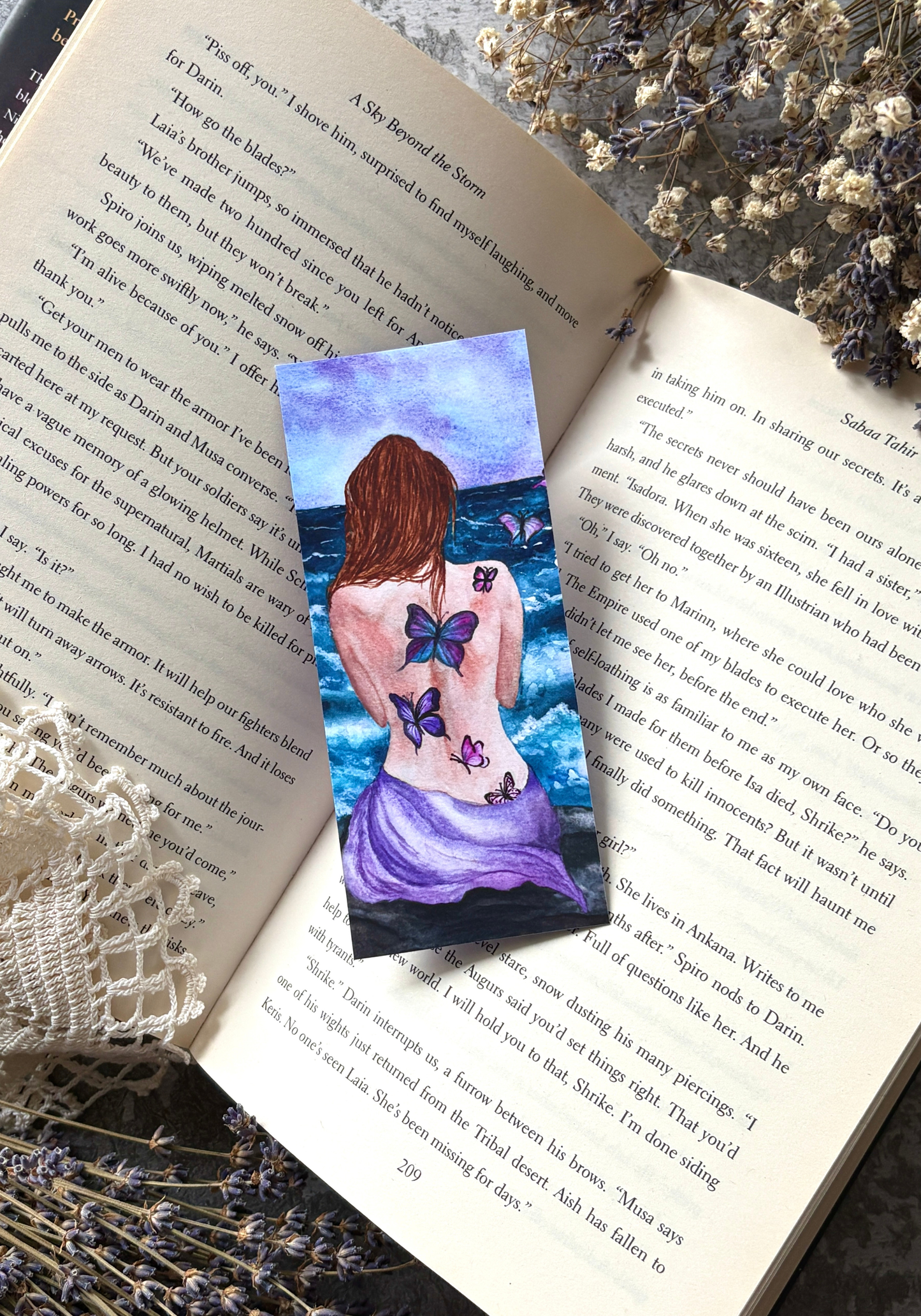Storm-Kissed Butterfly Dance Bookmark