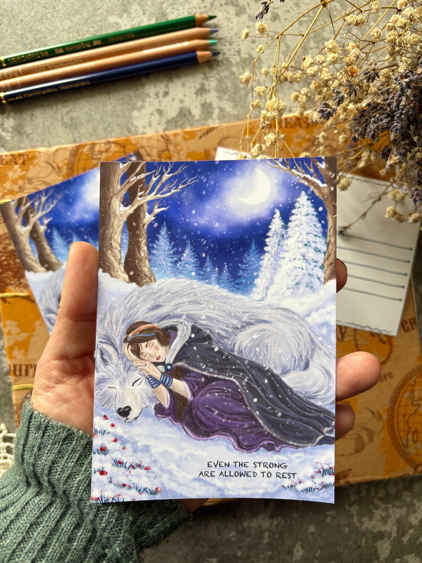 Held by the Silver Night Postcard