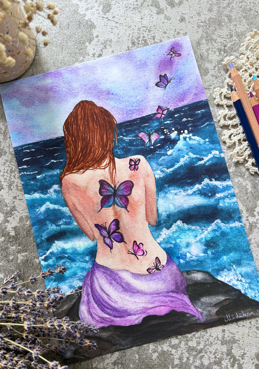 Storm-Kissed Butterfly Dance Fine Art Print