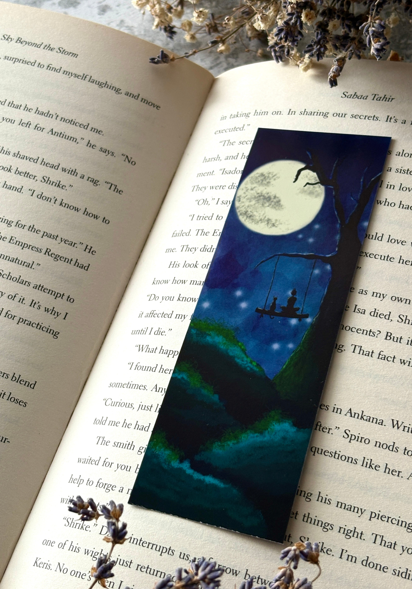 Silver Moon Swing Bookmark