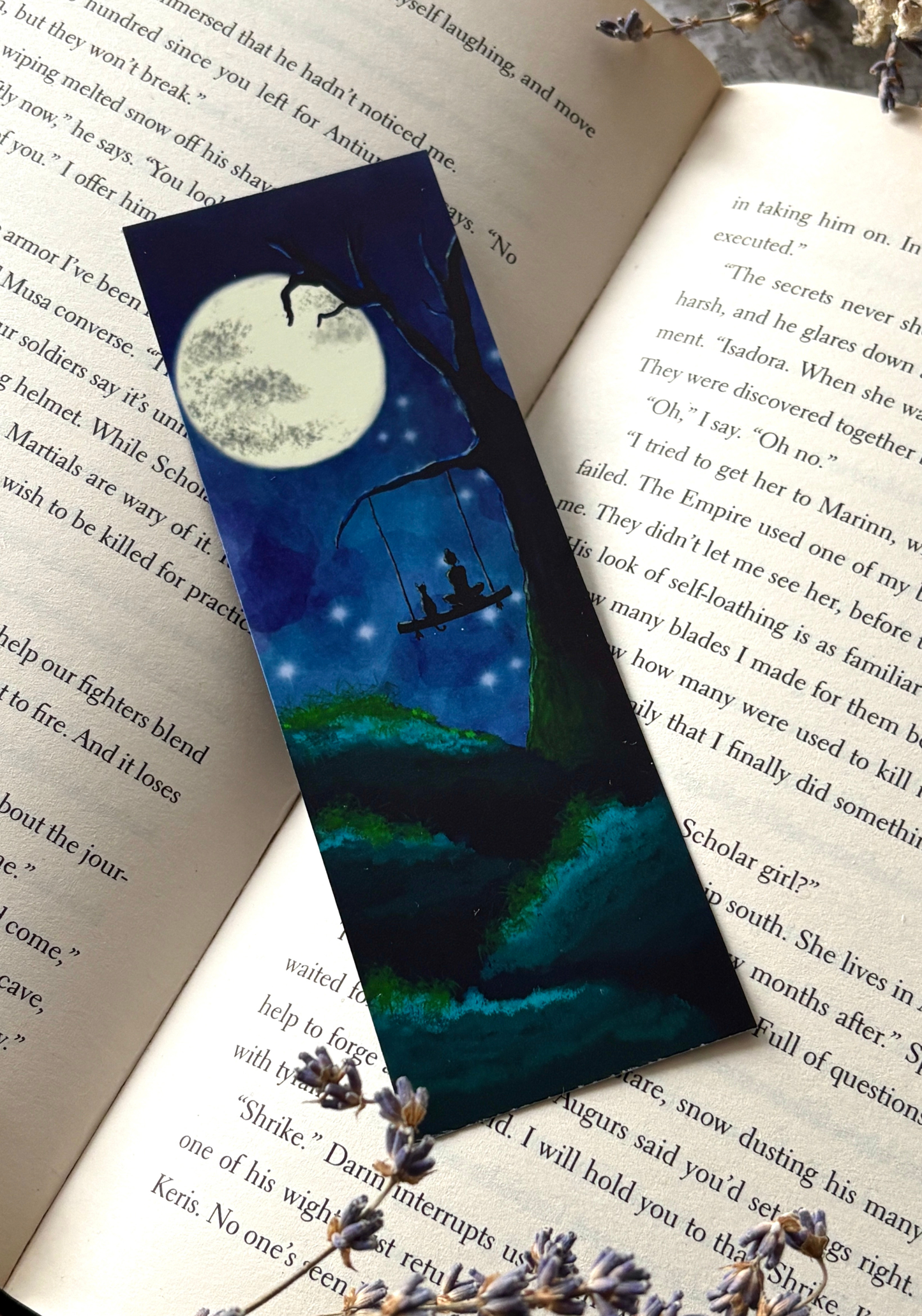 Silver Moon Swing Bookmark