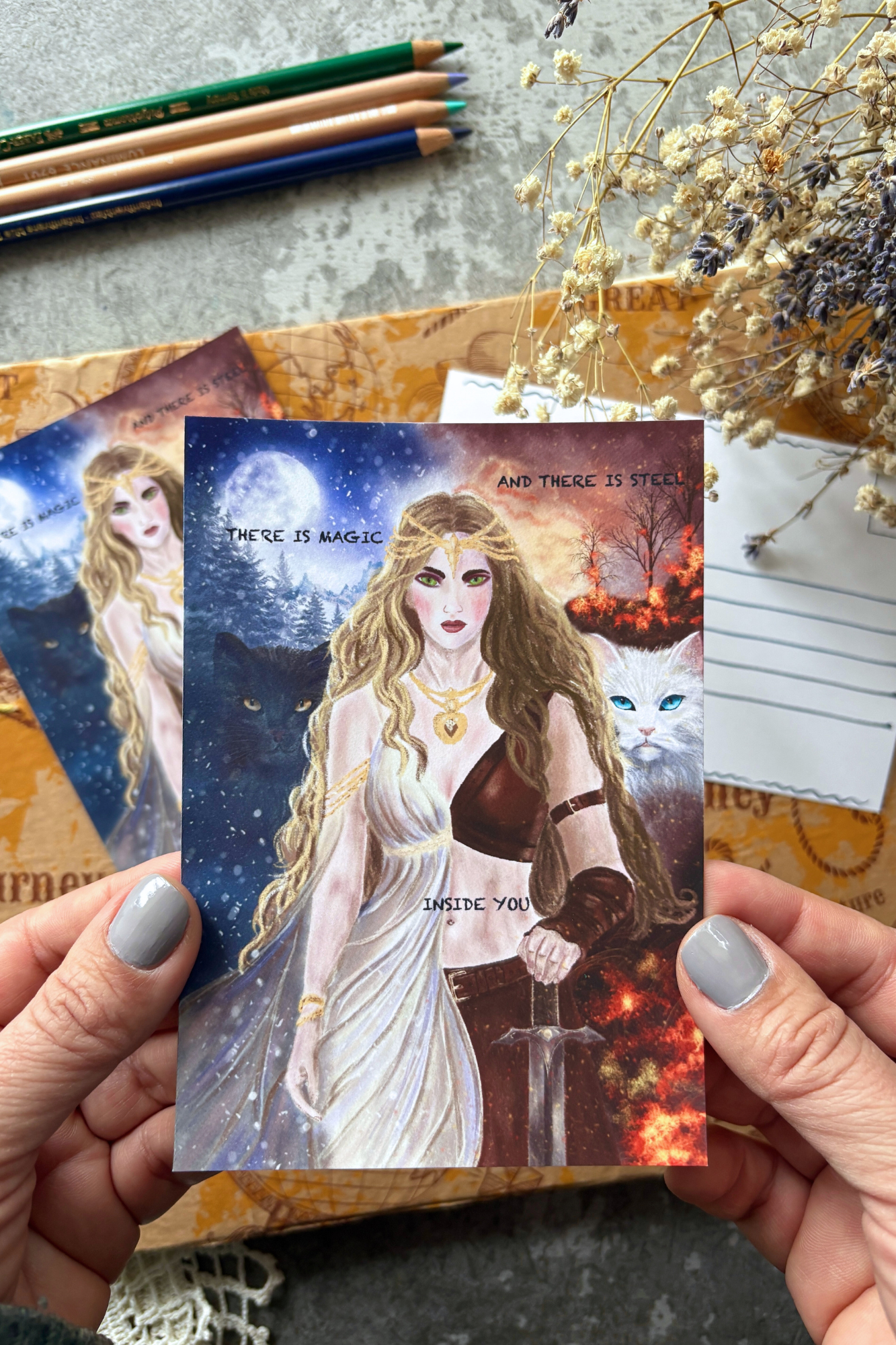 Freyja of Snow and Flame Postcard