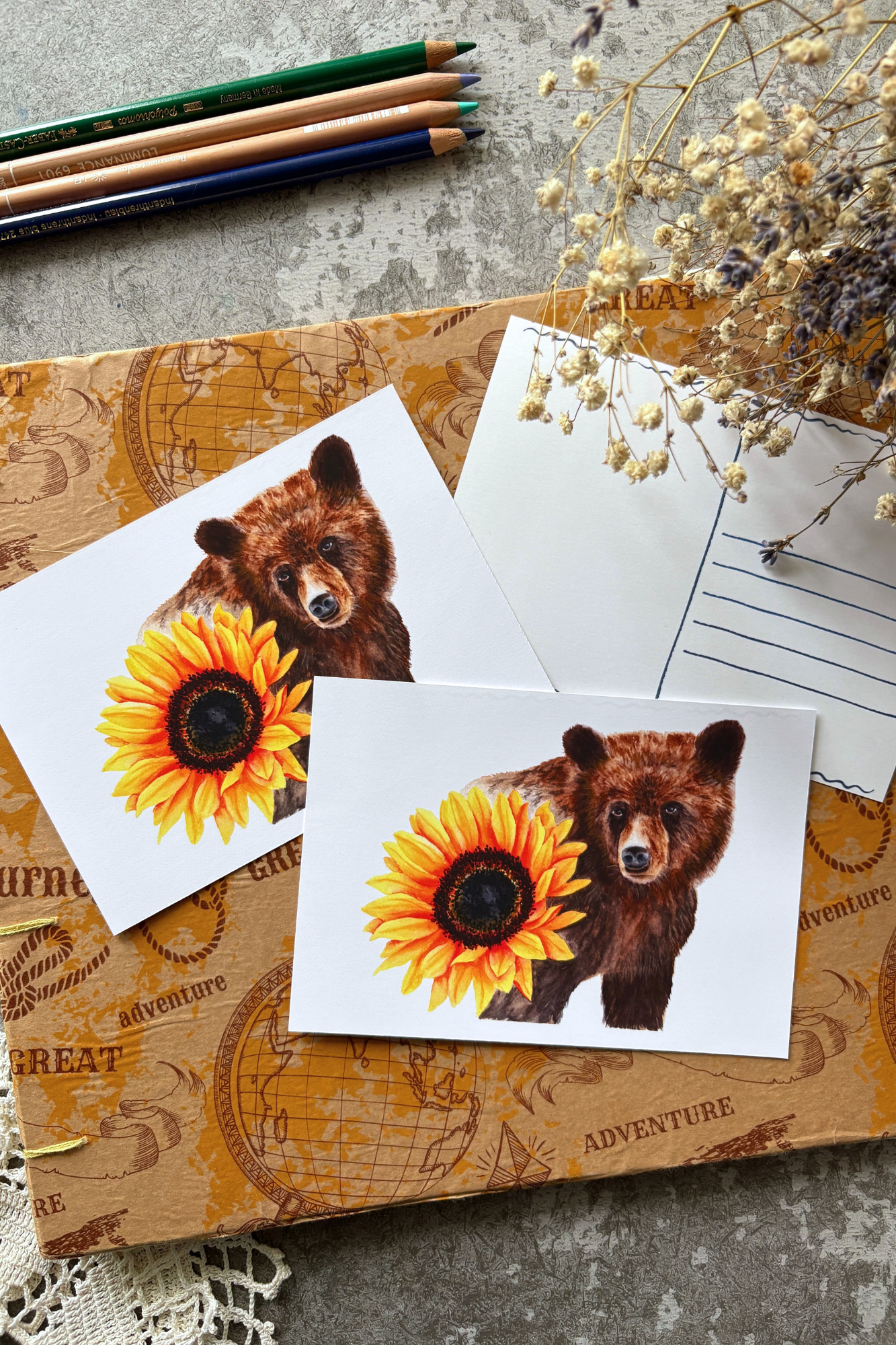 Bear & Golden Hues Postcard