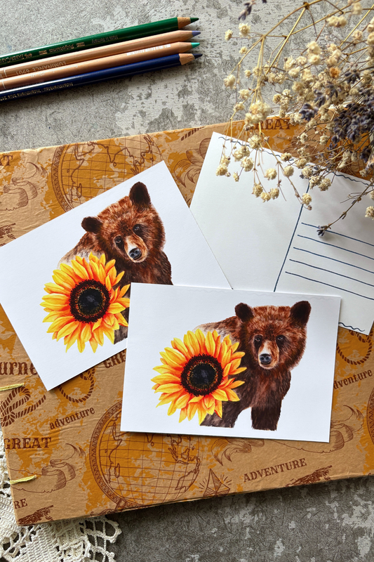 Bear & Golden Hues Postcard