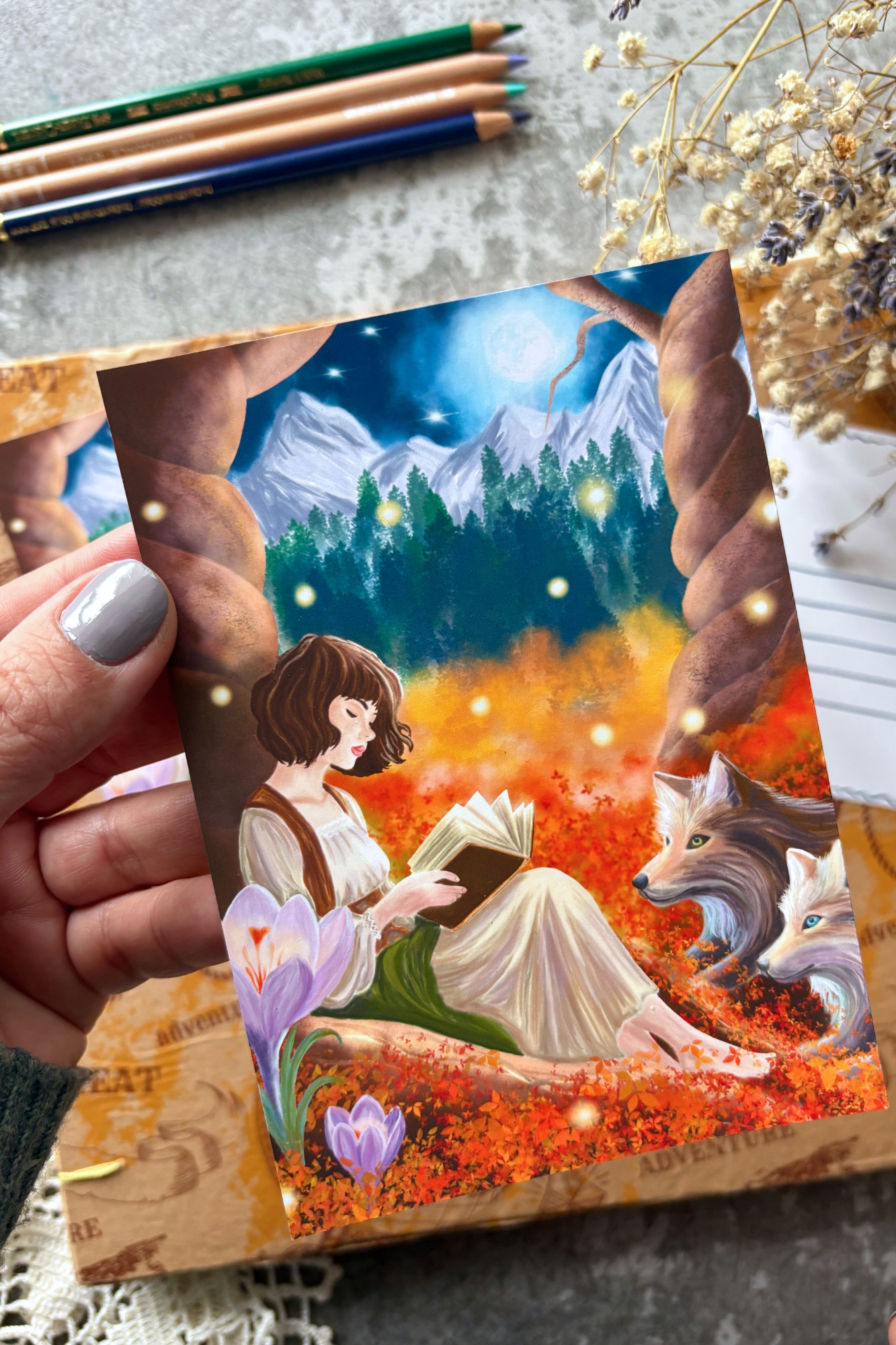 A Quiet Autumn Tale Postcard