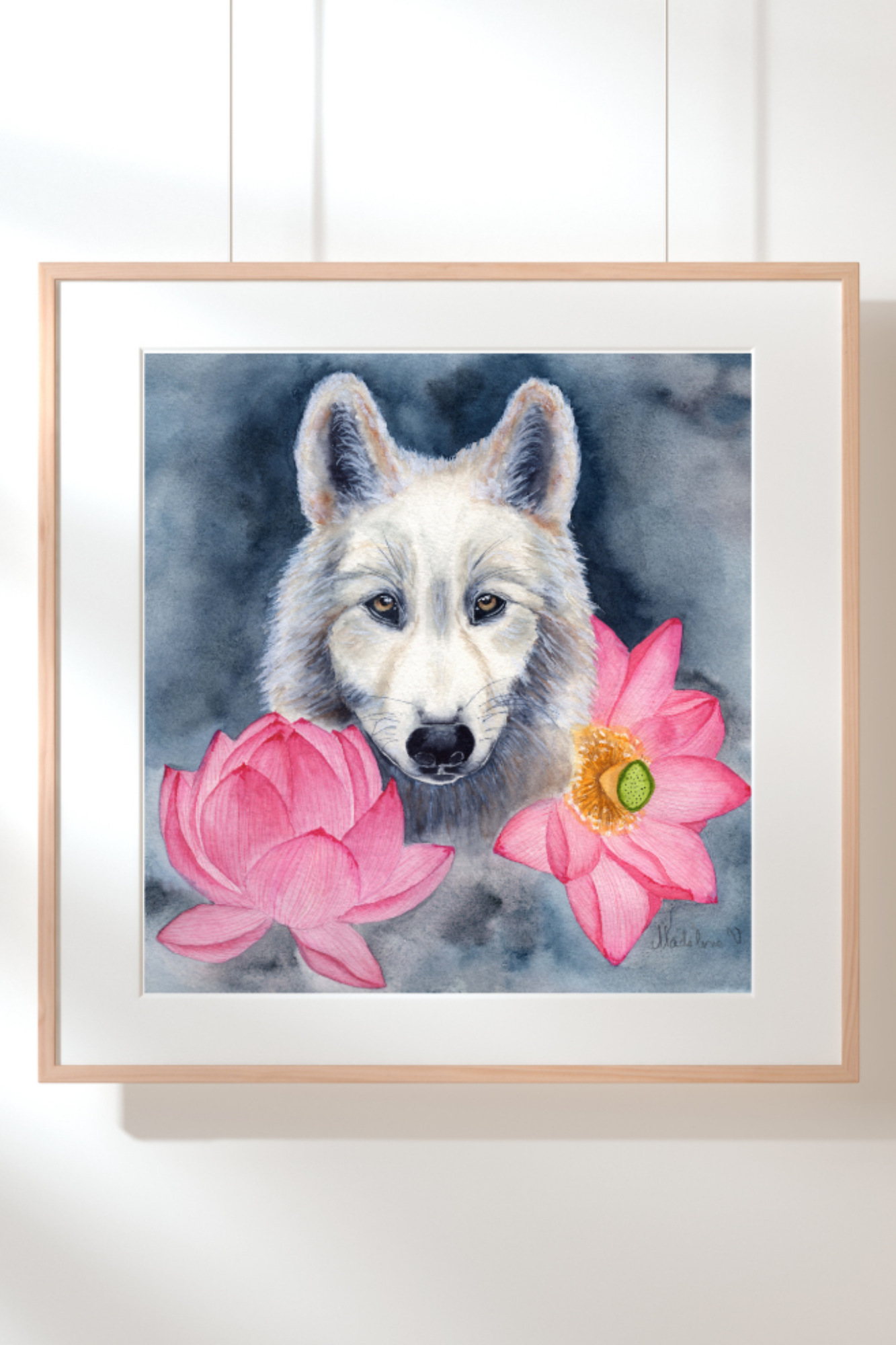 Wolf & Lotus Fine Art Print