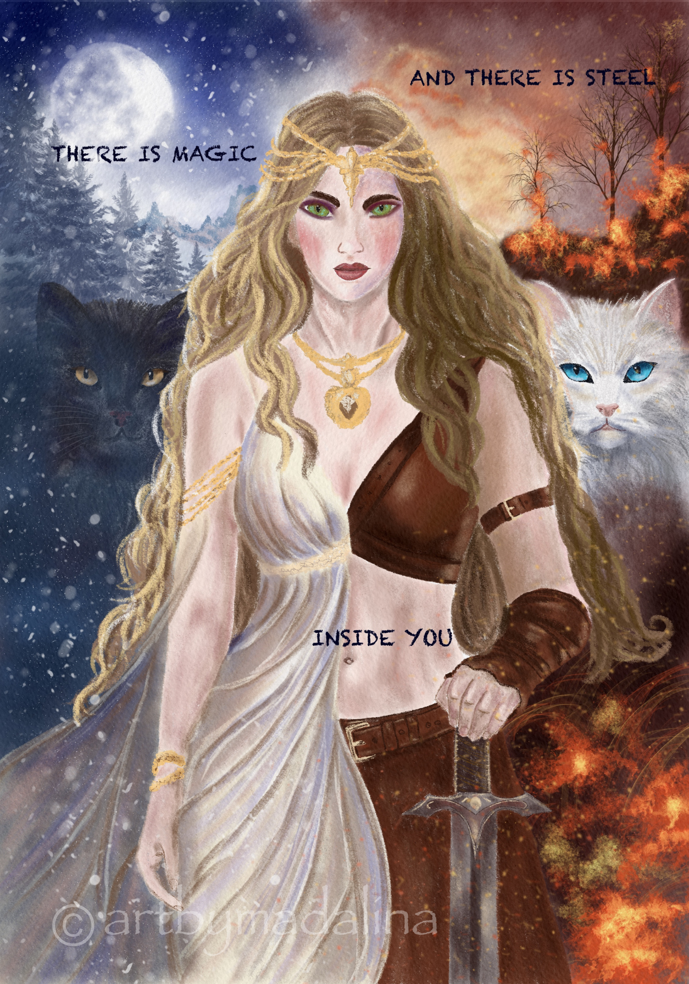 Freyja of Snow and Flame Fine Art Print