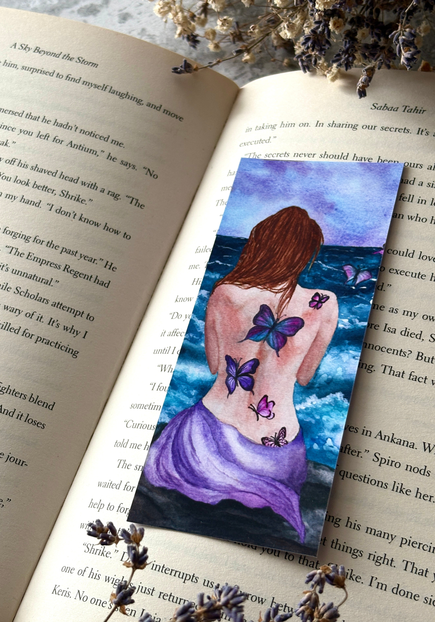 Storm-Kissed Butterfly Dance Bookmark