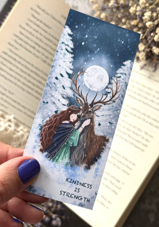 Moonlit Deer Embrace Bookmark