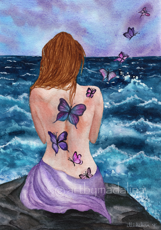 Storm-Kissed Butterfly Dance Fine Art Print