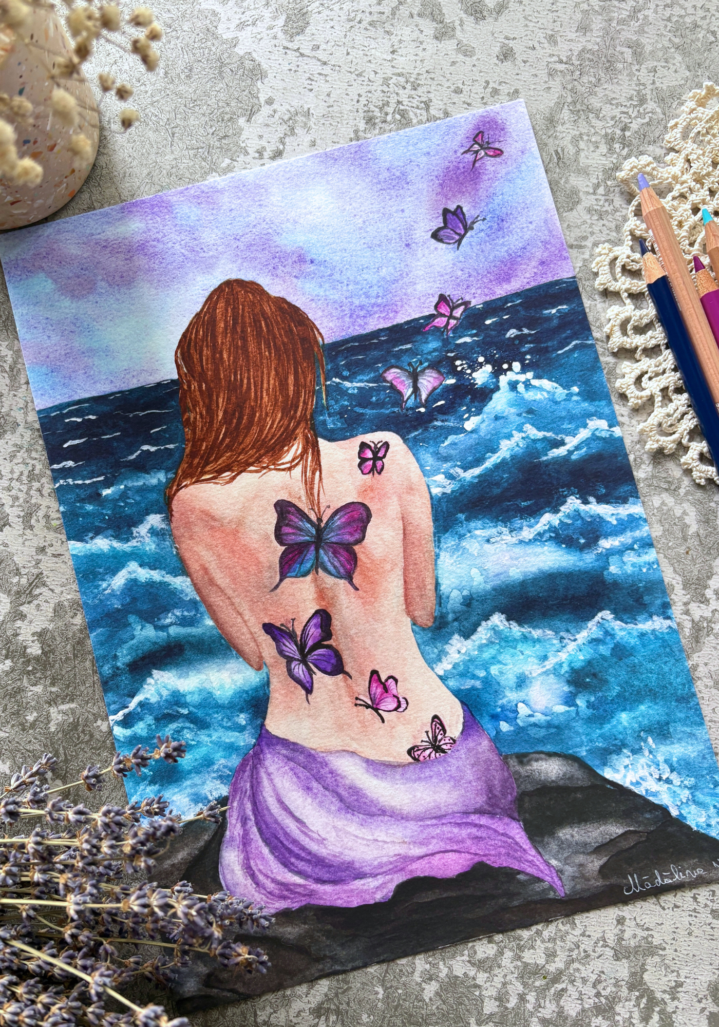 Storm-Kissed Butterfly Dance Fine Art Print